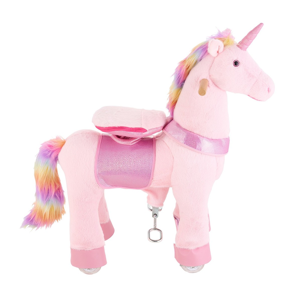 VEVOR Ride On Horse, Παιχνίδια ιππασίας Pink Unicorn για παιδιά, Δεν απαιτείται μπαταρία, λείοι τροχοί με αντιστρεπτικό δακτύλιο, αναβαθμισμένο ανασηκωμένο κάθισμα, λαβές, πεντάλ, μέγιστη χωρητικότητα 50 kg για ηλικίες 3-8