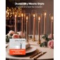 VEVOR Hurricane Glass Cylinders Set of 24, Φ 65 x 350 mm Ψηλός Clear Glass Candle covers, High Borosilicate Glass Sleeves for Pillar Candles, Wedding Centrepieces, Home Decor, Party, Anti-Protection