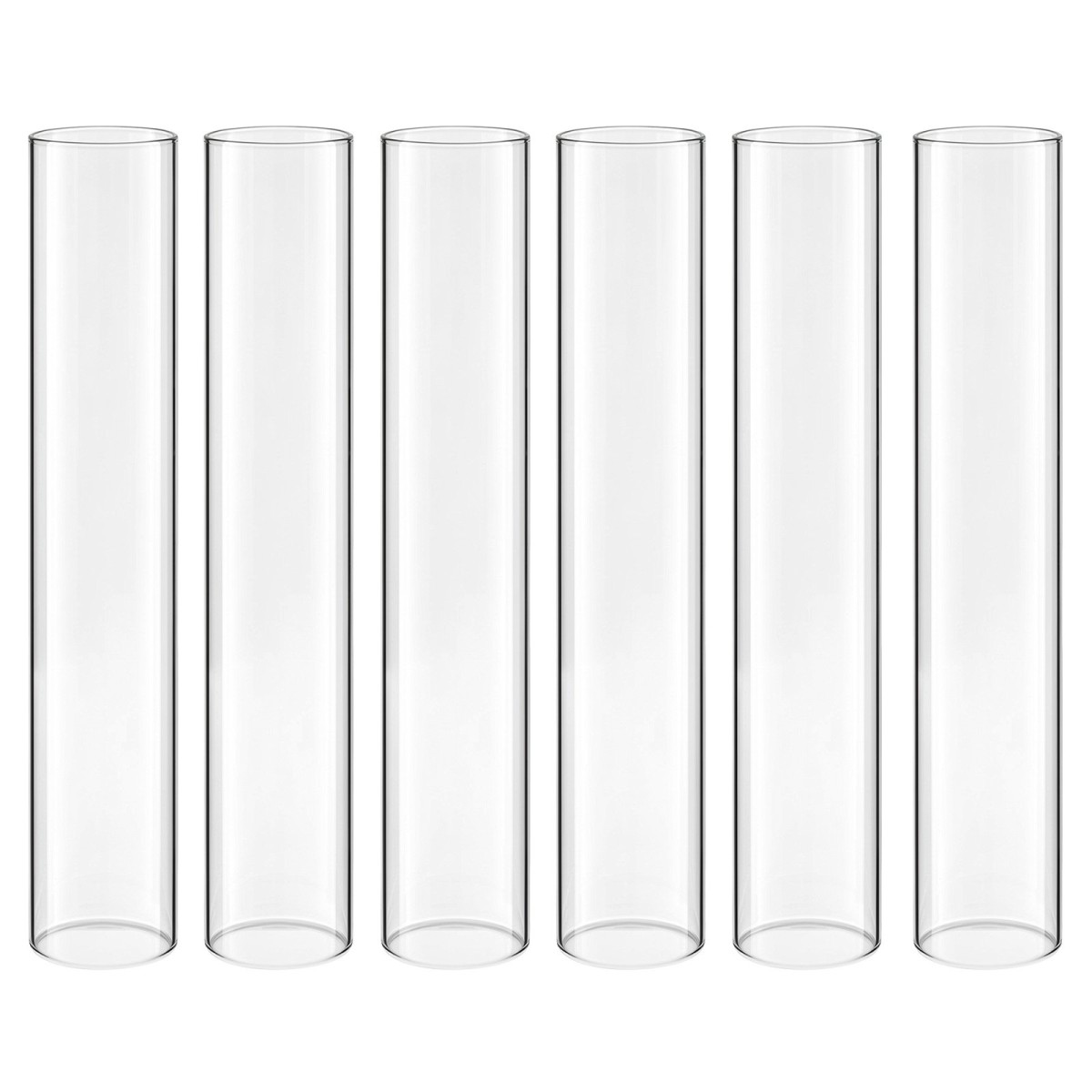 VEVOR Hurricane Glass Cylinders Set of 24, Φ 65 x 350 mm Ψηλός Clear Glass Candle covers, High Borosilicate Glass Sleeves for Pillar Candles, Wedding Centrepieces, Home Decor, Party, Anti-Protection