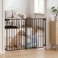 VEVOR Baby Gate for Stairs, 778-1210 mm Ρυθμιζόμενο πλάτος, 760 mm High Dog Gate, Χωρίς κάτω μπάρα, Λειτουργία με το ένα χέρι, Εύκολη εγκατάσταση διάτρησης με κιτ υλικού, για σκάλες, πόρτες, σπίτι, μαύρο