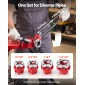 VEVOR Ratchet Pipe Threader Kit με 4 μήτρες, 1/2" NPT, 3/4" NPT, 1" NPT, 1-1/4" NPT Εργαλείο σπειρώματος σωλήνων καστάνιας, φορητό σετ σπειρώματος σωλήνων με εργαλειοθήκη για εγκατάσταση και επισκευή υδραυλικών