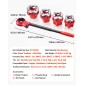 VEVOR Ratchet Pipe Threader Kit με 4 μήτρες, 1/2" NPT, 3/4" NPT, 1" NPT, 1-1/4" NPT Εργαλείο σπειρώματος σωλήνων καστάνιας, φορητό σετ σπειρώματος σωλήνων με εργαλειοθήκη για εγκατάσταση και επισκευή υδραυλικών