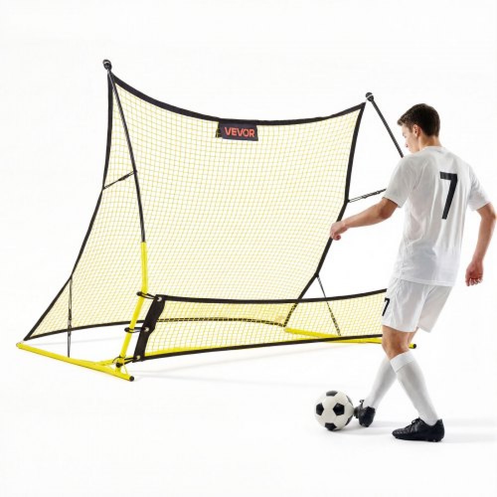 Δίχτυ VEVOR Soccer Rebounder, 2-σε-1 Rebounder γκολ ποδοσφαίρου, Σιδερένιος σωλήνας με παχύρρευστα κοντάρια από υαλοβάμβακα για έλεγχο, πρακτική εξάσκηση, Εύκολη ρύθμιση εξοπλισμού προπόνησης μπάλας για εφήβους και ενήλικες, 1830 x 1085 mm