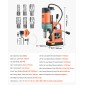 VEVOR Magnetic Drill, 1450W Κινητήρας 50 mm Διάμετρος Πυρήνα, 13000 N Μαγνητική Δύναμη, Φορητή ηλεκτρική πρέσα τρυπανιού Mag με 6 μύτες πυρήνα, Μεταβλητή ταχύτητα, Μηχάνημα διάτρησης για μεταλλική επιφάνεια, Βιομηχανική