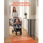 VEVOR Baby Gate για σκάλες, 720-1085 mm Ρυθμιζόμενο πλάτος, 760 mm High Dog Gate, Χωρίς κάτω μπάρα, Λειτουργία με το ένα χέρι, Εύκολη εγκατάσταση διάτρησης με κιτ υλικού, για σκάλες, πόρτες, σπίτι, μαύρο