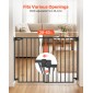 VEVOR Baby Gate για σκάλες, 720-1085 mm Ρυθμιζόμενο πλάτος, 760 mm High Dog Gate, Χωρίς κάτω μπάρα, Λειτουργία με το ένα χέρι, Εύκολη εγκατάσταση διάτρησης με κιτ υλικού, για σκάλες, πόρτες, σπίτι, μαύρο