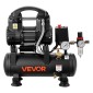 VEVOR 6L Air Compressor, 0,75KW Oil-free Tank Air Compressor, 71 L/min at 6,2 Bar, Max 8 Bar Pressure, Compact & Portable for Auto Repair, Furting ελαστικών, Βάψιμο με σπρέι, Καρφώματα ξυλουργικής
