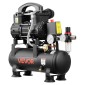 VEVOR 6L Air Compressor, 0,75KW Oil-free Tank Air Compressor, 71 L/min at 6,2 Bar, Max 8 Bar Pressure, Compact & Portable for Auto Repair, Furting ελαστικών, Βάψιμο με σπρέι, Καρφώματα ξυλουργικής