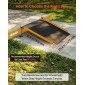 VEVOR ράμπα κατωφλίου για πόρτες, 670 x 810 mm, ράμπα αναπηρικής πολυθρόνας πλατφόρμας από αλουμίνιο με ρυθμιζόμενο ύψος, αντιολισθητικές ράμπες κατωφλίου πόρτας, χωρητικότητα φόρτωσης 181,4 kg, για βήματα στο σπίτι, αναπηρικά αμαξίδια, περιπατητές