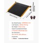 VEVOR ράμπα κατωφλίου για πόρτες, 670 x 810 mm, ράμπα αναπηρικής πολυθρόνας πλατφόρμας από αλουμίνιο με ρυθμιζόμενο ύψος, αντιολισθητικές ράμπες κατωφλίου πόρτας, χωρητικότητα φόρτωσης 181,4 kg, για βήματα στο σπίτι, αναπηρικά αμαξίδια, περιπατητές