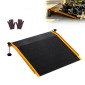 VEVOR ράμπα κατωφλίου για πόρτες, 670 x 810 mm, ράμπα αναπηρικής πολυθρόνας πλατφόρμας από αλουμίνιο με ρυθμιζόμενο ύψος, αντιολισθητικές ράμπες κατωφλίου πόρτας, χωρητικότητα φόρτωσης 181,4 kg, για βήματα στο σπίτι, αναπηρικά αμαξίδια, περιπατητές