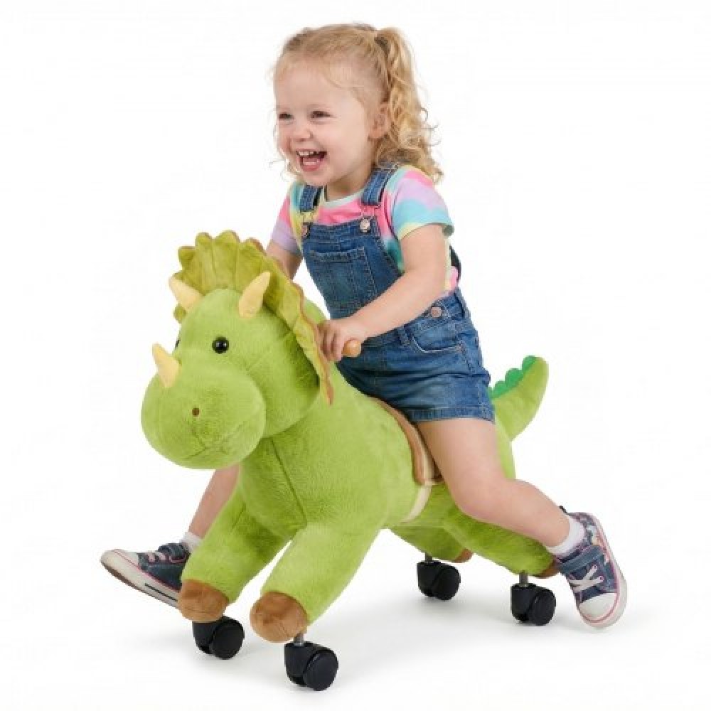 VEVOR Ride On Horse, Παιχνίδια ιππασίας δεινοσαύρων για παιδιά, με ρεαλιστικούς βρυχηθμούς δεινοσαύρων, δεν απαιτείται μπαταρία, εύκαμπτοι λείοι τροχοί 360 μοιρών, μαλακό κάθισμα, μέγιστη χωρητικότητα 40 kg για νήπια ηλικίας 3+
