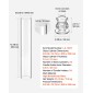 Κηροπήγια VEVOR Hurricane Σετ 24, Φ 65 x 350 χιλ. Ψηλός Clear Glass Κυλινδροθήκη Κηροπήγιο, Υψηλό Βοροπυριτικό Γυαλί, Αντιανεμική Προστασία για Γάμο, Τραπέζι Κεντρικό, Πάρτι, Διακόσμηση σπιτιού