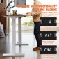 VEVOR Standing Desk Frame Διπλός κινητήρας, Ρυθμιζόμενο 27,6"-46,1"/70-117 cm Ύψος & 43,3"-70,1"/110-178 cm μήκος Ηλεκτρικά πόδια γραφείου υπολογιστή, Εργονομική βάση DIY Workstation μόνο για το σπίτι και το γραφείο (White)