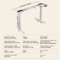 VEVOR Standing Desk Frame Διπλός κινητήρας, Ρυθμιζόμενο 27,6"-46,1"/70-117 cm Ύψος & 43,3"-70,1"/110-178 cm μήκος Ηλεκτρικά πόδια γραφείου υπολογιστή, Εργονομική βάση DIY Workstation μόνο για το σπίτι και το γραφείο (White)