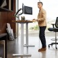 VEVOR Standing Desk Frame Διπλός κινητήρας, Ρυθμιζόμενο 27,6"-46,1"/70-117 cm Ύψος & 43,3"-70,1"/110-178 cm μήκος Ηλεκτρικά πόδια γραφείου υπολογιστή, Εργονομική βάση DIY Workstation μόνο για το σπίτι και το γραφείο (White)