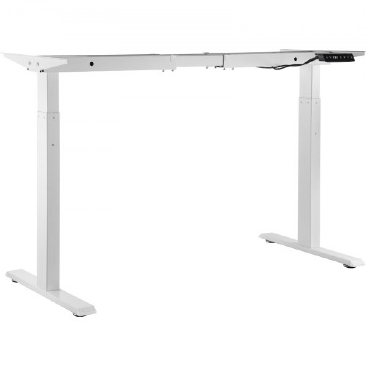 VEVOR Standing Desk Frame Διπλός κινητήρας, Ρυθμιζόμενο 27,6"-46,1"/70-117 cm Ύψος & 43,3"-70,1"/110-178 cm μήκος Ηλεκτρικά πόδια γραφείου υπολογιστή, Εργονομική βάση DIY Workstation μόνο για το σπίτι και το γραφείο (White)
