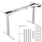 VEVOR Standing Desk Frame Διπλός κινητήρας, Ρυθμιζόμενο 27,6"-46,1"/70-117 cm Ύψος & 43,3"-70,1"/110-178 cm μήκος Ηλεκτρικά πόδια γραφείου υπολογιστή, Εργονομική βάση DIY Workstation μόνο για το σπίτι και το γραφείο (White)