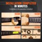VEVOR E Track Tie-Down Rail Kit, 18PCS 5' E-Tracks Set Περιλαμβάνει 4 χαλύβδινες ράγες & 8 άγκυρες O-Ring & 4 Tie-Off με D-Ring & 2 ιμάντες καστάνιας, Αξεσουάρ ασφάλισης για μοτοσικλέτες Cargo, 2000 lbs