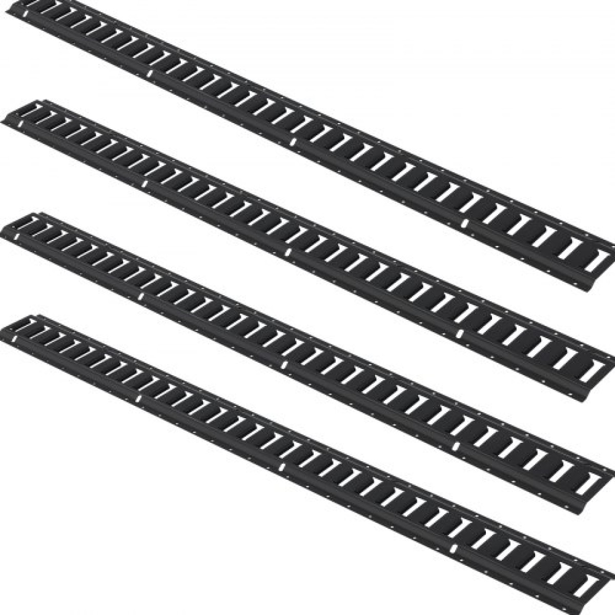 VEVOR E Track Tie-Down Rail Kit, 18PCS 5' E-Tracks Set Περιλαμβάνει 4 χαλύβδινες ράγες & 8 άγκυρες O-Ring & 4 Tie-Off με D-Ring & 2 ιμάντες καστάνιας, Αξεσουάρ ασφάλισης για μοτοσικλέτες Cargo, 2000 lbs