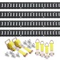 VEVOR E Track Tie-Down Rail Kit, 18PCS 5' E-Tracks Set Περιλαμβάνει 4 χαλύβδινες ράγες & 8 άγκυρες O-Ring & 4 Tie-Off με D-Ring & 2 ιμάντες καστάνιας, Αξεσουάρ ασφάλισης για μοτοσικλέτες Cargo, 2000 lbs