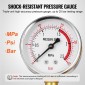 Υδροστατική δοκιμαστική αντλία VEVOR, Max 25 bar/362 PSI, Χειροκίνητο κιτ μέτρησης πίεσης νερού υδραυλικής μονής βαλβίδας με μετρητή Δεξαμενή νερού 5L, σωλήνας 1 m με εξωτερικό σύνδεσμο σπειρώματος 1,27 cm για αγωγό