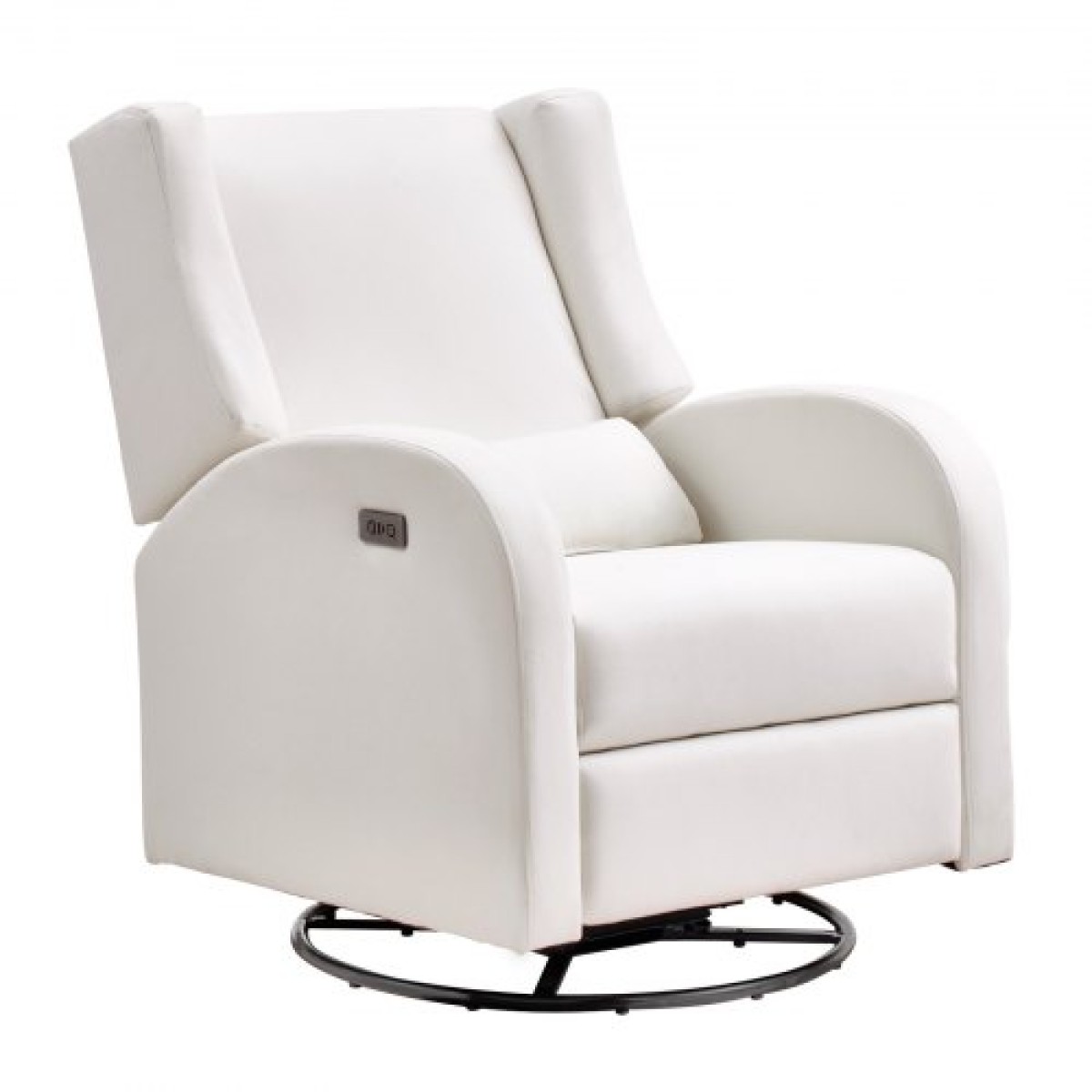 VEVOR Electronic Power Recliner and Swivel Glider, 113,4 kg Weight Capacity Swivel Glider Recliner Chair με ρυθμιζόμενη γωνία, πολυεστερική επιφάνεια ανάκλιντρο για σαλόνι, υπνοδωμάτιο, υπόλευκο