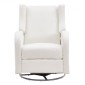 VEVOR Electronic Power Recliner and Swivel Glider, 113,4 kg Weight Capacity Swivel Glider Recliner Chair με ρυθμιζόμενη γωνία, πολυεστερική επιφάνεια ανάκλιντρο για σαλόνι, υπνοδωμάτιο, υπόλευκο