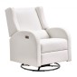 VEVOR Electronic Power Recliner and Swivel Glider, 113,4 kg Weight Capacity Swivel Glider Recliner Chair με ρυθμιζόμενη γωνία, πολυεστερική επιφάνεια ανάκλιντρο για σαλόνι, υπνοδωμάτιο, υπόλευκο