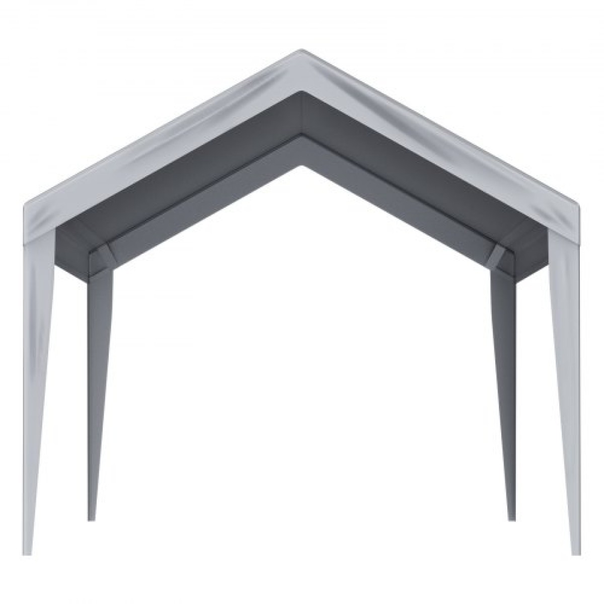 Ανταλλακτικό κάλυμμα κουβούκλιο VEVOR Carport 6100 x 3040 χιλ. Στέγαστρο γκαράζ πάνω από σκηνές Tarp βαρέως τύπου αδιάβροχο & προστατευμένο από την υπεριώδη ακτινοβολία, Εύκολη εγκατάσταση με μπάντζες μπάλας, γκρι (Μόνο επάνω κάλυμμα, πλαίσιο δεν περι