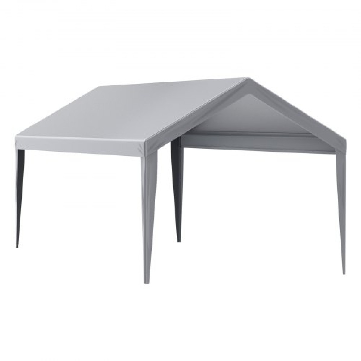 Ανταλλακτικό κάλυμμα κουβούκλιο VEVOR Carport 6100 x 3040 χιλ. Στέγαστρο γκαράζ πάνω από σκηνές Tarp βαρέως τύπου αδιάβροχο & προστατευμένο από την υπεριώδη ακτινοβολία, Εύκολη εγκατάσταση με μπάντζες μπάλας, γκρι (Μόνο επάνω κάλυμμα, πλαίσιο δεν περι