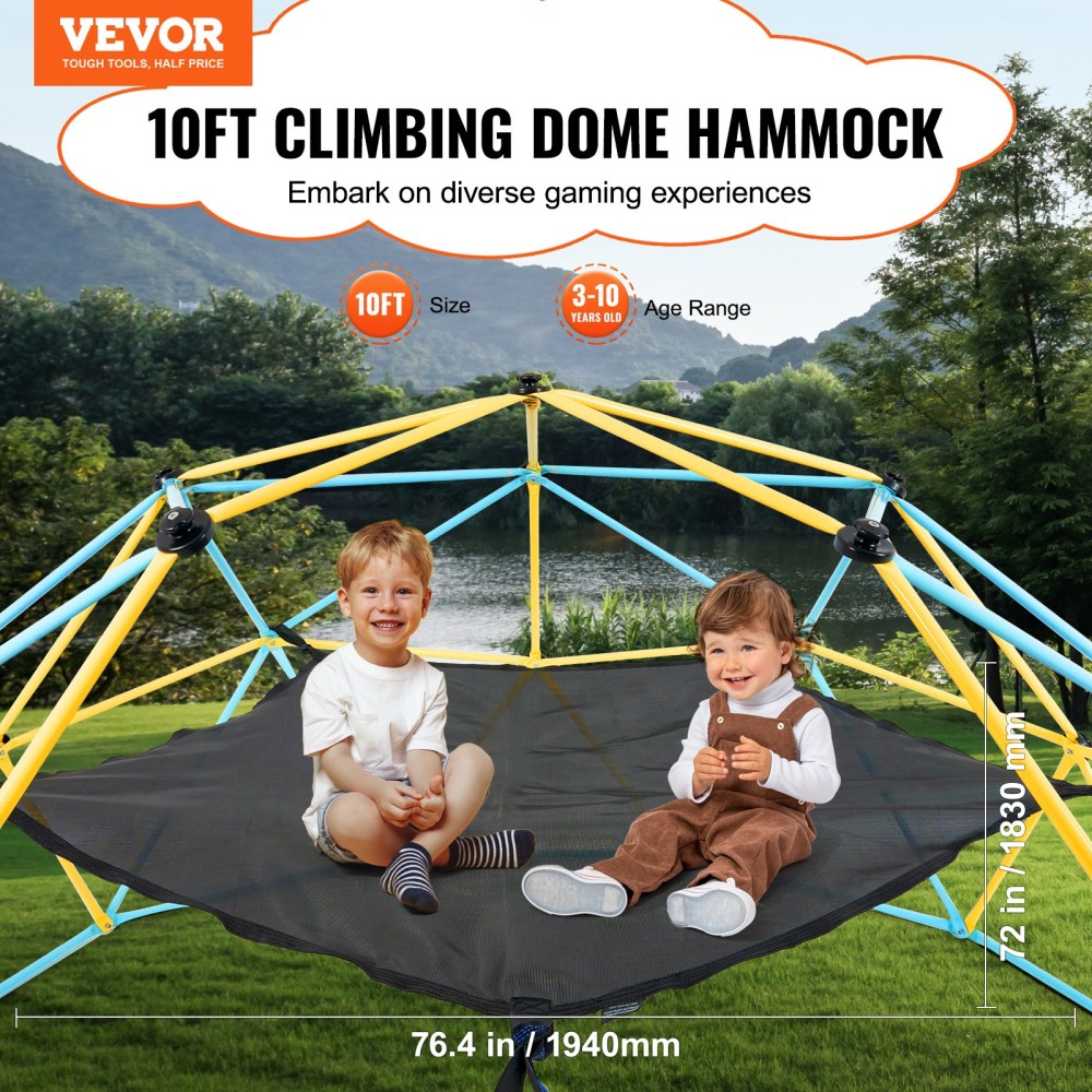 Αιώρα VEVOR Dome Climber, αξεσουάρ για αναρρίχηση με θόλο, αιώρα αναρρίχησης με θόλο Κατάλληλη για αναρρίχηση με θόλο 10 ποδιών, φέρουσα 350 λίβρες, αιώρα γυμναστικής Pentagon Jungle για εξωτερικούς χώρους (μόνο για αιώρα)