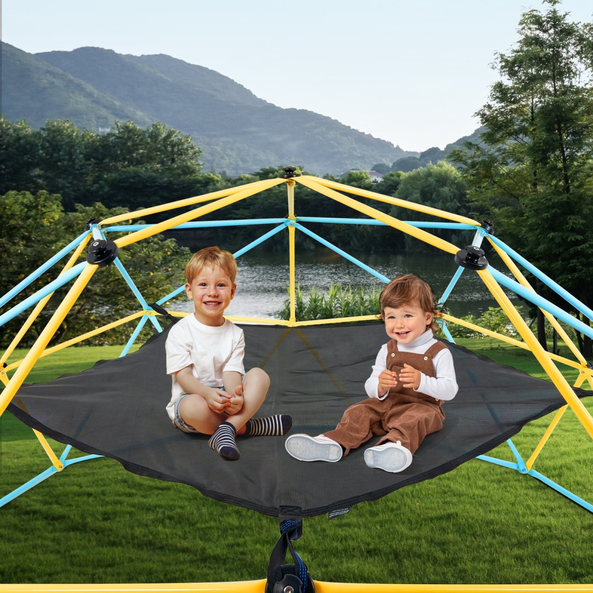 Αιώρα VEVOR Dome Climber, αξεσουάρ για αναρρίχηση με θόλο, αιώρα αναρρίχησης με θόλο Κατάλληλη για αναρρίχηση με θόλο 10 ποδιών, φέρουσα 350 λίβρες, αιώρα γυμναστικής Pentagon Jungle για εξωτερικούς χώρους (μόνο για αιώρα)