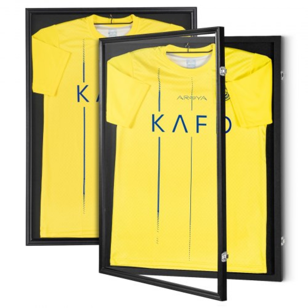 Θήκη VEVOR 2PCs Jersey Frame Display, 23,3x31,2x1,5 ίντσες/59,2x79,2x3,8 cm, Μεγάλο Αθλητικό Τζέρσεϊ Σκιά Κουτί με 98% προστασία από υπεριώδη ακτινοβολία PC γυαλί και κρεμάστρες, για μπάσκετ μπάσκετ ποδοσφαίρου χόκεϋ πουκάμισο και στολή