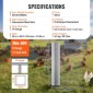 Πανί υλικού VEVOR, 1/2 ιντσών 36 ιντσών x 50 πόδια 19 μετρητή, γαλβανισμένο ρολό από συρμάτινο πλέγμα εν θερμώ, περίφραξη από σύρμα κοτόπουλου, συρμάτινο πλέγμα για κλουβιά κουνελιών, κήπος, μικρά τρωκτικά