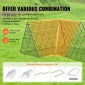 VEVOR Chicken Tunnels, 236,2 x 157,5 x 24,2 ίντσες (ΜxΠxΥ) Σήραγγες κοτόπουλου για αυλή, φορητές σήραγγες κοτόπουλου για εξωτερικό χώρο με γωνιακό πλαίσιο, 2 σετ, κατάλληλο για κοτόπουλα, πάπιες, κουνέλια