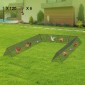VEVOR Chicken Tunnels, 236,2 x 157,5 x 24,2 ίντσες (ΜxΠxΥ) Σήραγγες κοτόπουλου για αυλή, φορητές σήραγγες κοτόπουλου για εξωτερικό χώρο με γωνιακό πλαίσιο, 2 σετ, κατάλληλο για κοτόπουλα, πάπιες, κουνέλια