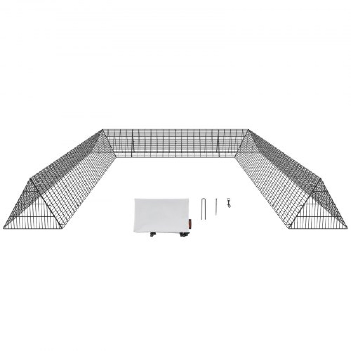 VEVOR Chicken Tunnels, 236,2 x 157,5 x 24,2 ίντσες (ΜxΠxΥ) Σήραγγες κοτόπουλου για αυλή, φορητές σήραγγες κοτόπουλου για εξωτερικό χώρο με γωνιακό πλαίσιο, 2 σετ, κατάλληλο για κοτόπουλα, πάπιες, κουνέλια
