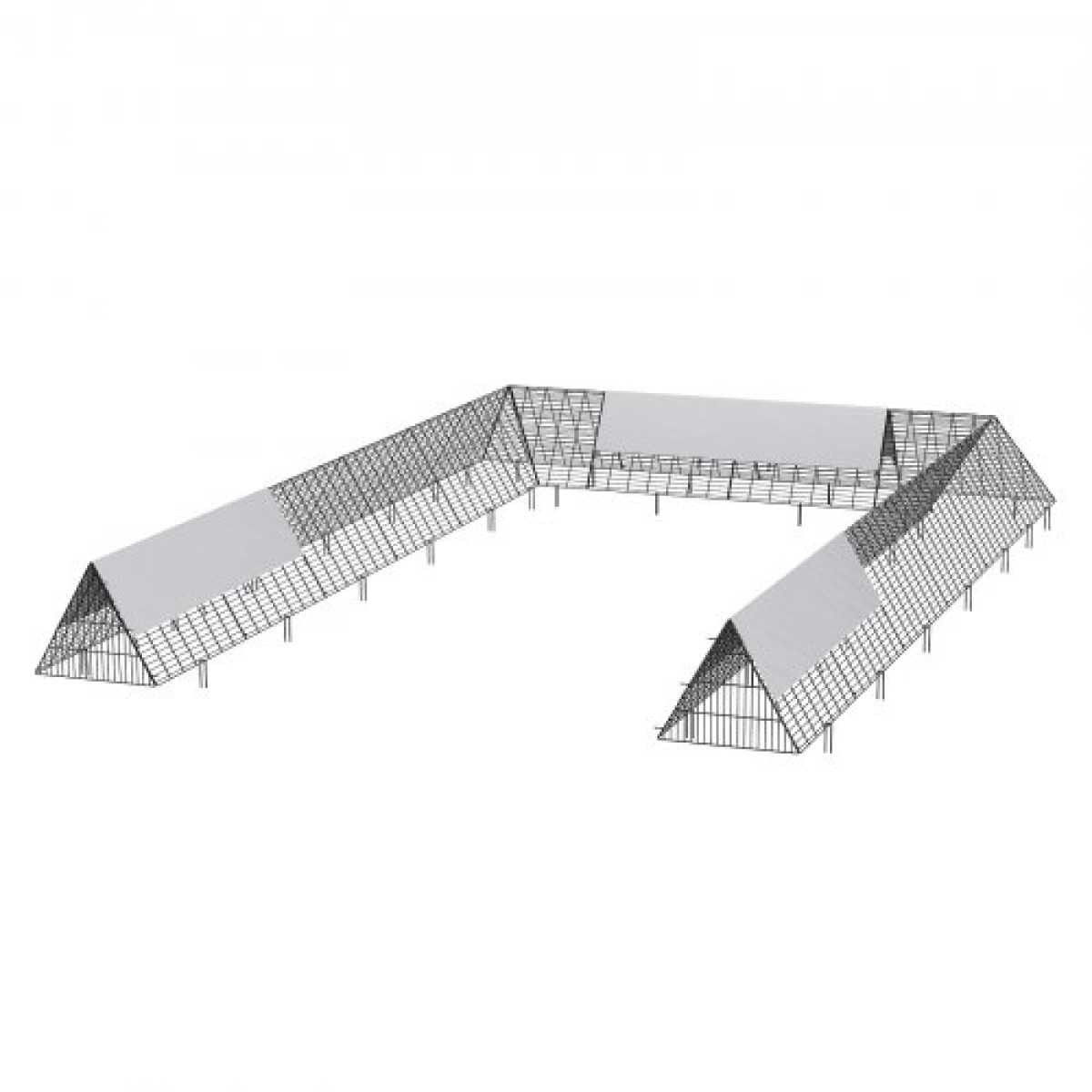VEVOR Chicken Tunnels, 236,2 x 157,5 x 24,2 ίντσες (ΜxΠxΥ) Σήραγγες κοτόπουλου για αυλή, φορητές σήραγγες κοτόπουλου για εξωτερικό χώρο με γωνιακό πλαίσιο, 2 σετ, κατάλληλο για κοτόπουλα, πάπιες, κουνέλια