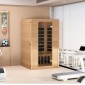 VEVOR Far Infrared Ξύλινη Σάουνα, Δωμάτιο Σάουνα Σπίτι για 2 Άτομα, Χαμηλή EMF Υπέρυθρη σάουνα από ξύλο Hemlock με σκληρυμένη γυάλινη πόρτα & 2 ηχεία Bluetooth, 1800W Εσωτερική χρήση