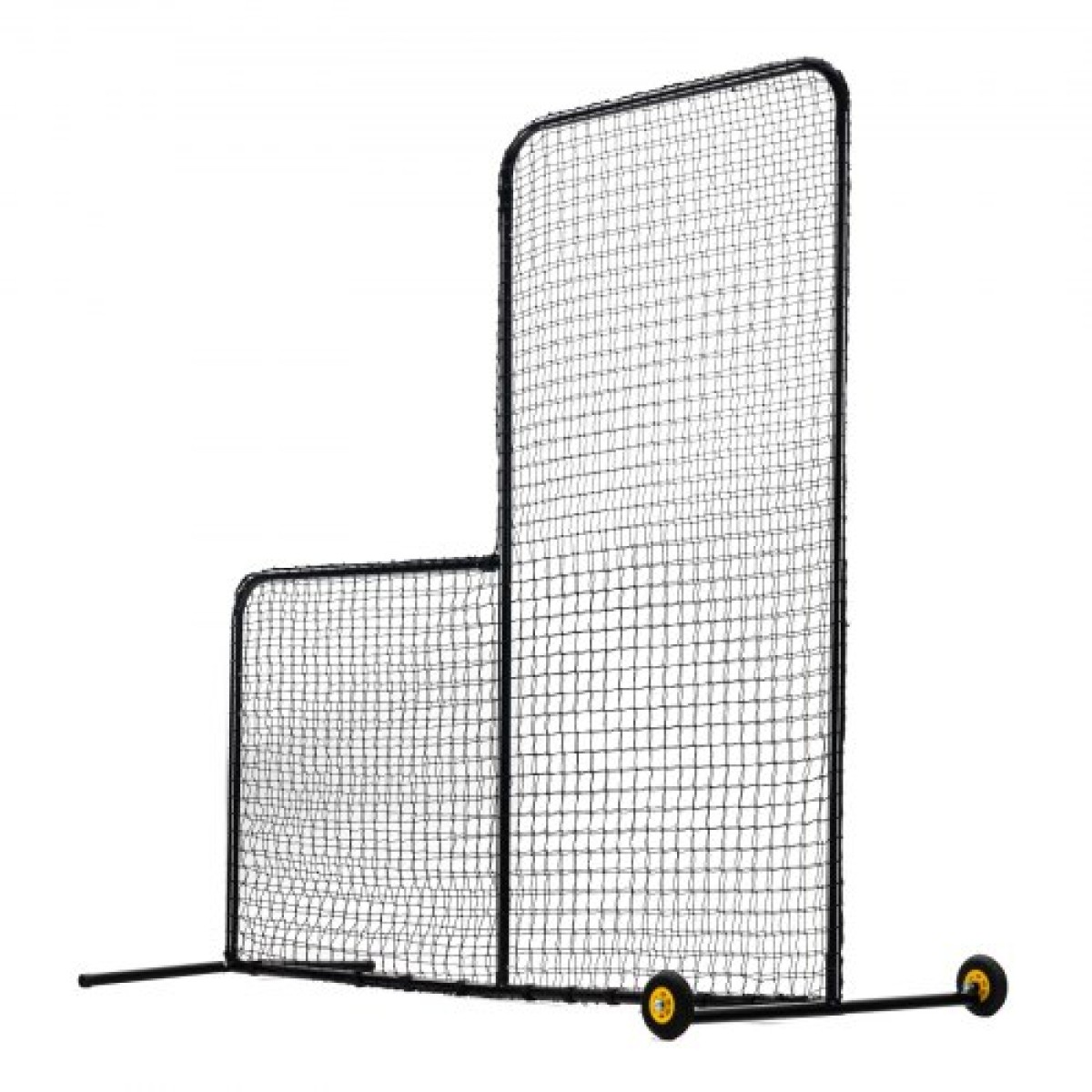 VEVOR L Screen Baseball για Batting Cage, 7x7 ft Softball Screen Safety, Body Protector Φορητή οθόνη κτύπημα με τσάντα μεταφοράς, ρόδες, πασσάλους εδάφους, βαρέως τύπου δίχτυ ρίψης για προστασία Pitchers