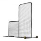 VEVOR L Screen Baseball για Batting Cage, 7x7 ft Softball Screen Safety, Body Protector Φορητή οθόνη κτύπημα με τσάντα μεταφοράς, ρόδες, πασσάλους εδάφους, βαρέως τύπου δίχτυ ρίψης για προστασία Pitchers