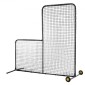 VEVOR L Screen Baseball για Batting Cage, 7x7 ft Softball Screen Safety, Body Protector Φορητή οθόνη κτύπημα με τσάντα μεταφοράς, ρόδες, πασσάλους εδάφους, βαρέως τύπου δίχτυ ρίψης για προστασία Pitchers