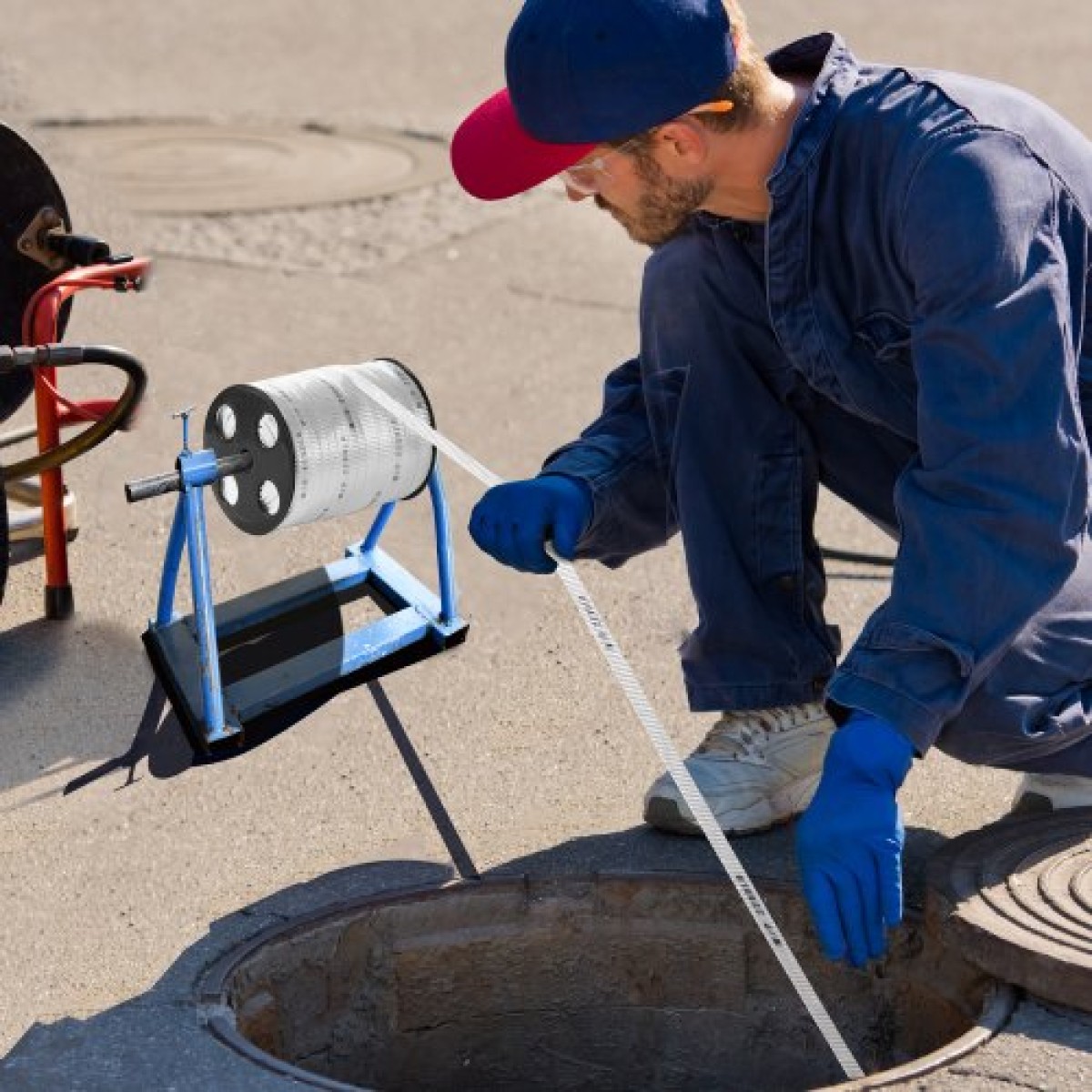 VEVOR Polyester Pull Tape, 5/8" x 318' Mule Tape Flat Rope, 2200 lbf Tensile Capacity, Printed Webbing Cable Pulling Tape for Packaging, Gardening, Commercial Electrical, Conduit Work, White