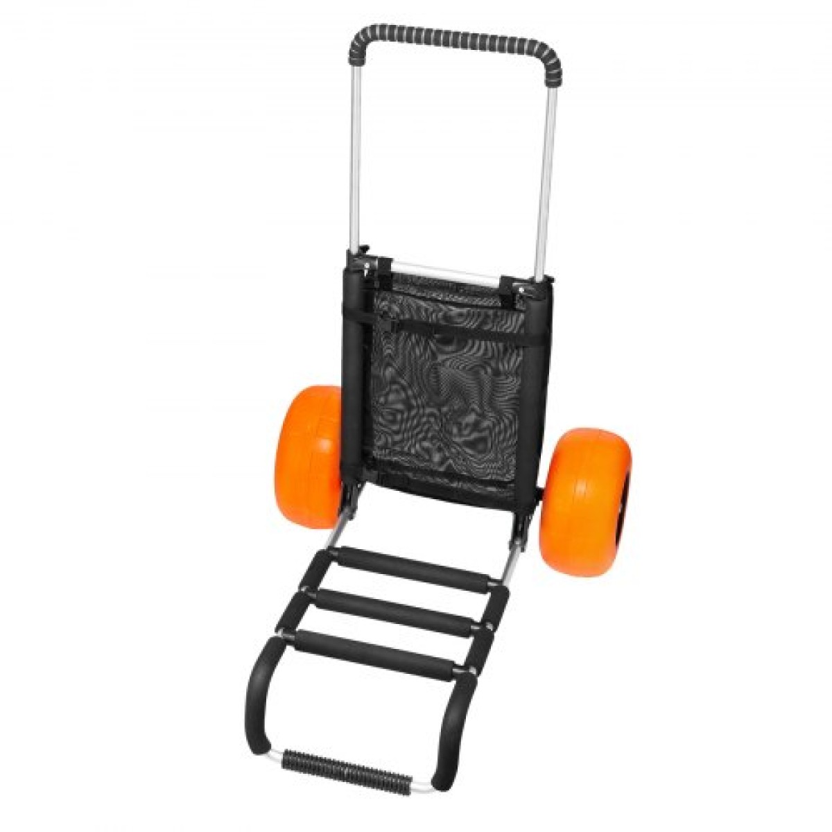 VEVOR Beach Dolly με μεγάλους τροχούς για άμμο, 29,9" x 15,4" Κατάστρωμα φορτίου, με συμπαγείς τροχούς 12", αναδιπλούμενο καρότσι με χωρητικότητα φόρτωσης 165 LBS & ρυθμιζόμενο ύψος 27" έως 44,7" καρότσι βαρέως τύπου για παραλ