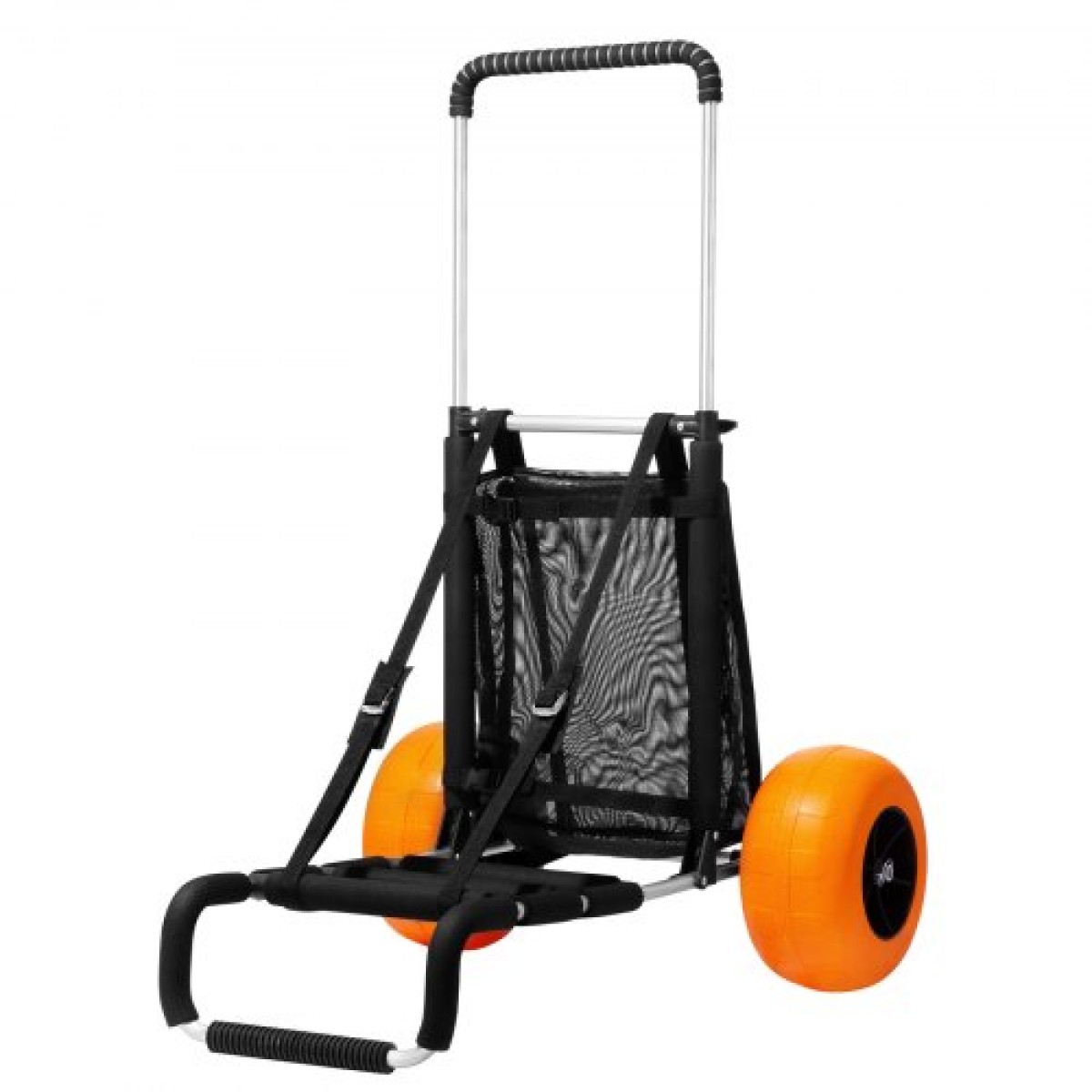VEVOR Beach Dolly με μεγάλους τροχούς για άμμο, 29,9" x 15,4" Κατάστρωμα φορτίου, με συμπαγείς τροχούς 12", αναδιπλούμενο καρότσι με χωρητικότητα φόρτωσης 165 LBS & ρυθμιζόμενο ύψος 27" έως 44,7" καρότσι βαρέως τύπου για παραλ