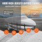 VEVOR Boat Cover, 5180-5790 mm Trailerable Waterproof Cover, 600D Marine Grade PU Oxford, με κάλυμμα κινητήρα και ιμάντες πόρπης, για V-Hull, Tri-Hull, Fish Ski Boat, Runabout, Bass Boat, Grey