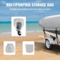VEVOR Boat Cover, 5180-5790 mm Trailerable Waterproof Cover, 600D Marine Grade PU Oxford, με κάλυμμα κινητήρα και ιμάντες πόρπης, για V-Hull, Tri-Hull, Fish Ski Boat, Runabout, Bass Boat, Grey