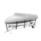 VEVOR Boat Cover, 5180-5790 mm Trailerable Waterproof Cover, 600D Marine Grade PU Oxford, με κάλυμμα κινητήρα και ιμάντες πόρπης, για V-Hull, Tri-Hull, Fish Ski Boat, Runabout, Bass Boat, Grey