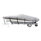 VEVOR Boat Cover, 5180-5790 mm Trailerable Waterproof Cover, 600D Marine Grade PU Oxford, με κάλυμμα κινητήρα και ιμάντες πόρπης, για V-Hull, Tri-Hull, Fish Ski Boat, Runabout, Bass Boat, Grey